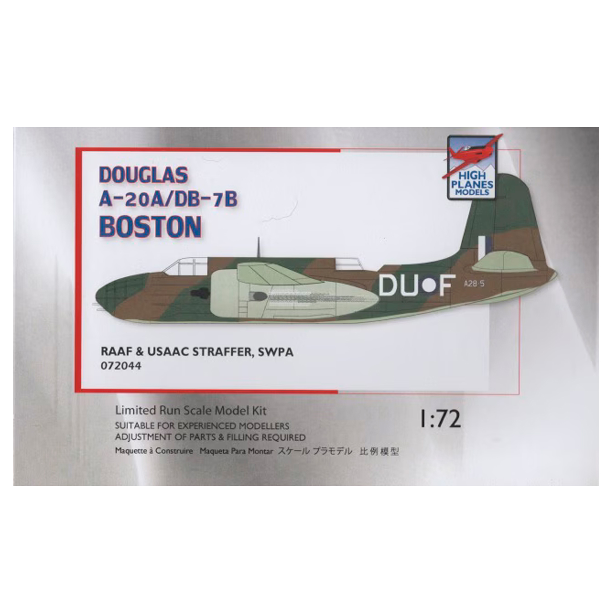 High Planes Models 1/72 Douglas A-20A/DB-7B Boston RAAF & USAAC Straffer, SWPA