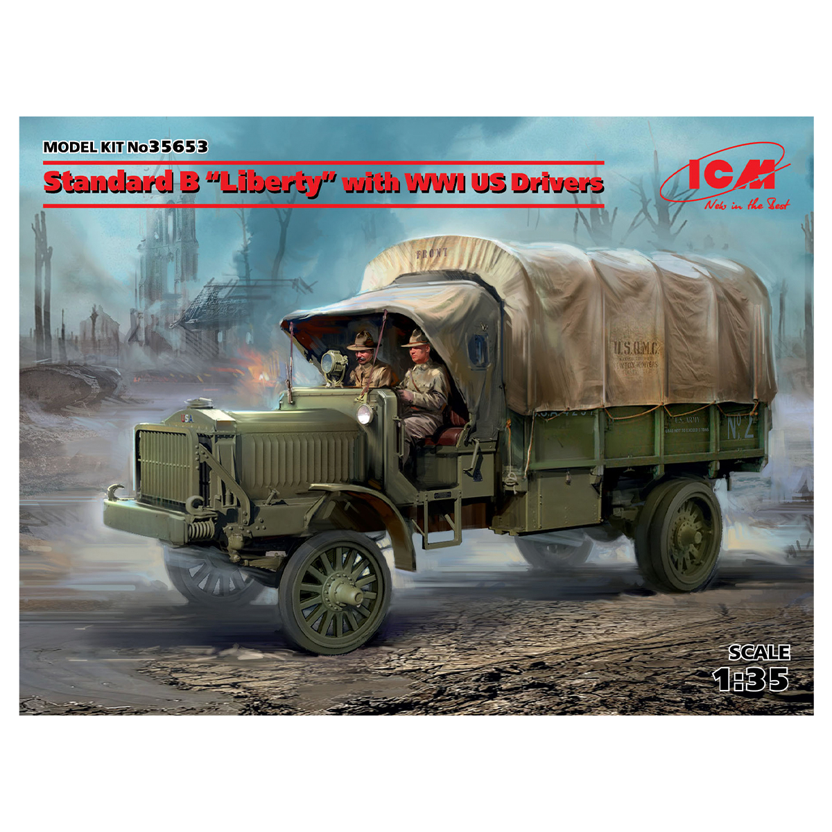 ICM 1/35 Standard B «Liberty» with WWI US Drivers