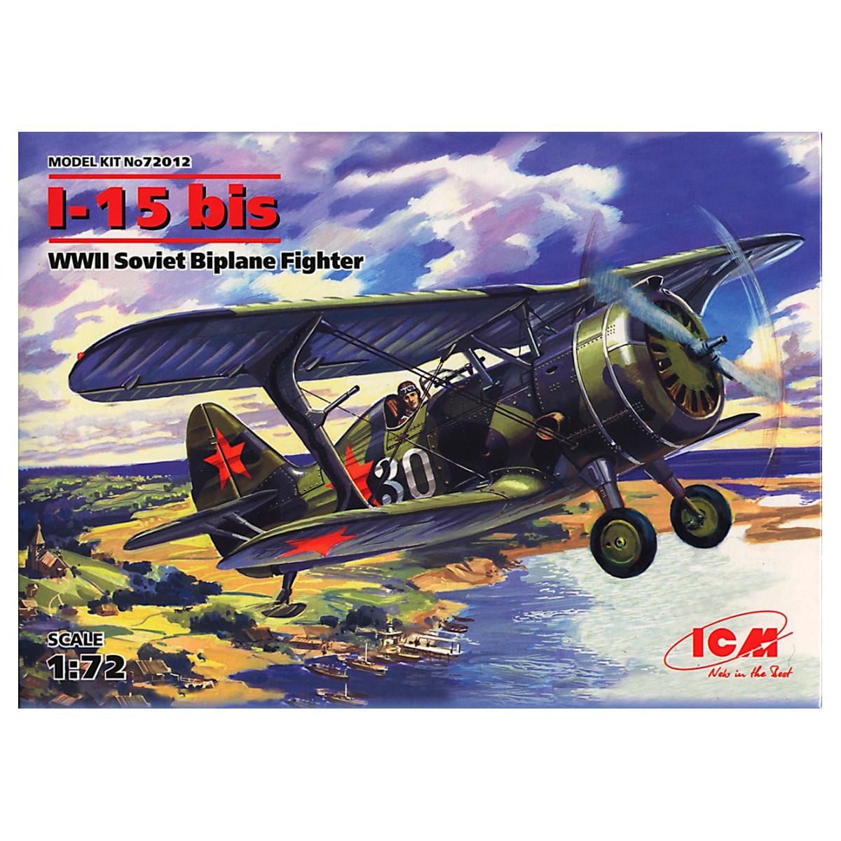 ICM 1/72 I-15bis WWII Soviet fighter-biplane