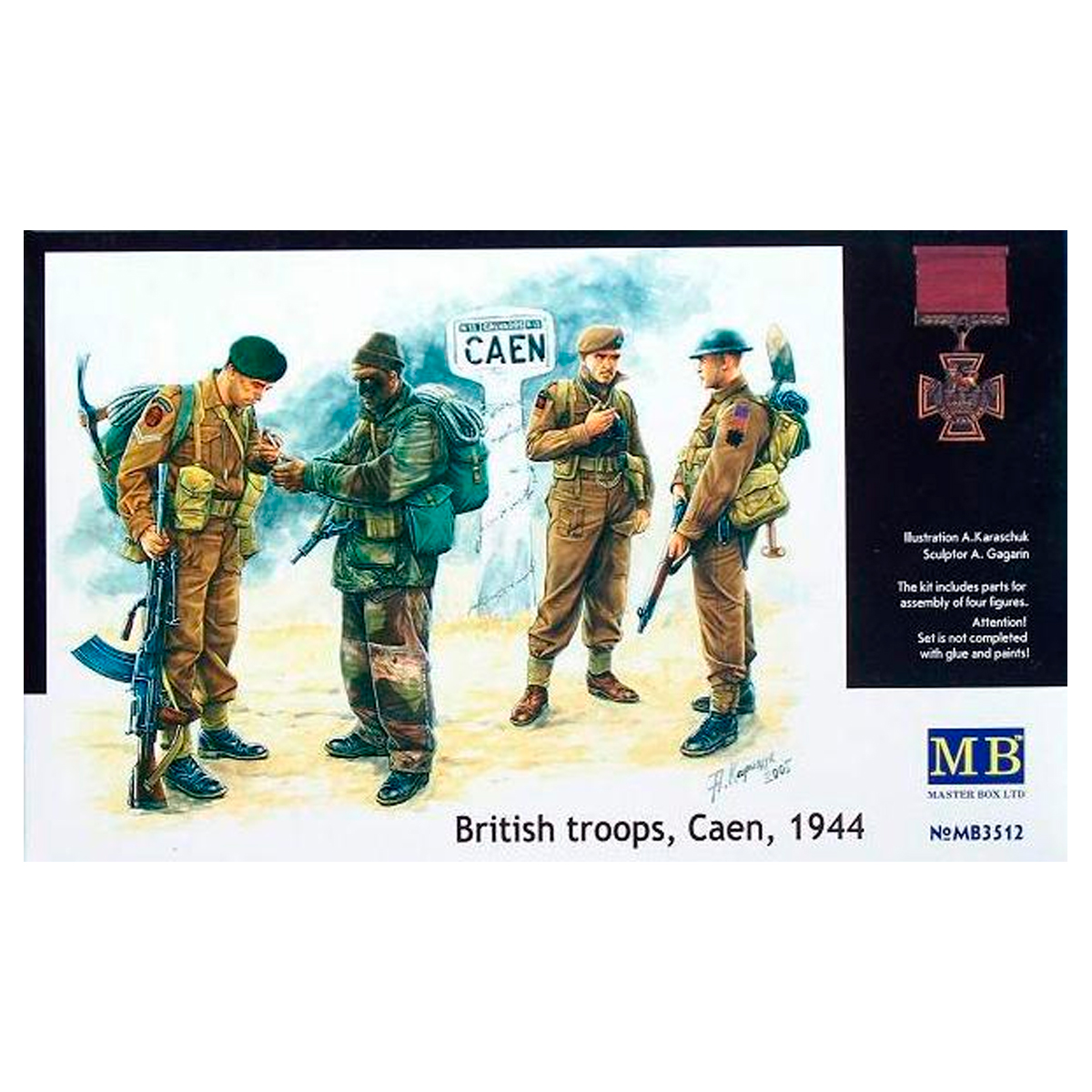 Master Box 1/35 British Troops, Caen, 1944