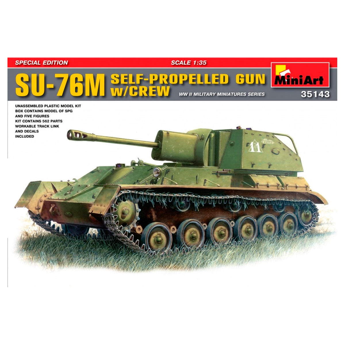 MiniArt 1/35 Self-Propelled Gun SU-76M Special Edition (with Crew)