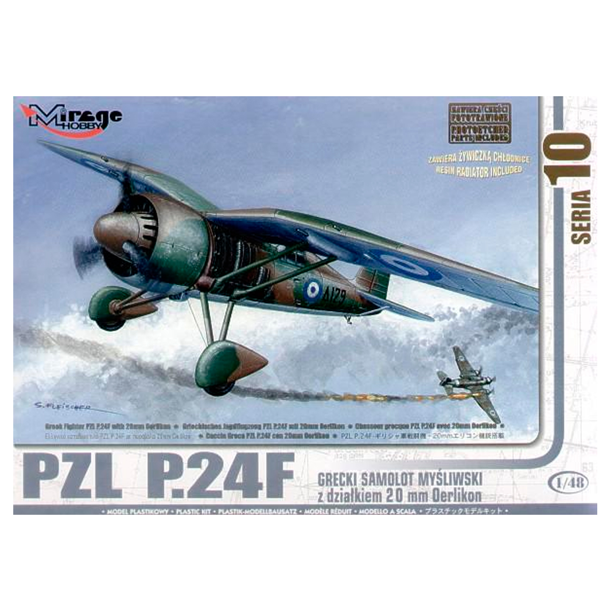 Mirage Hobby 1/48 PZL P.24F with 20mm Oerlikon