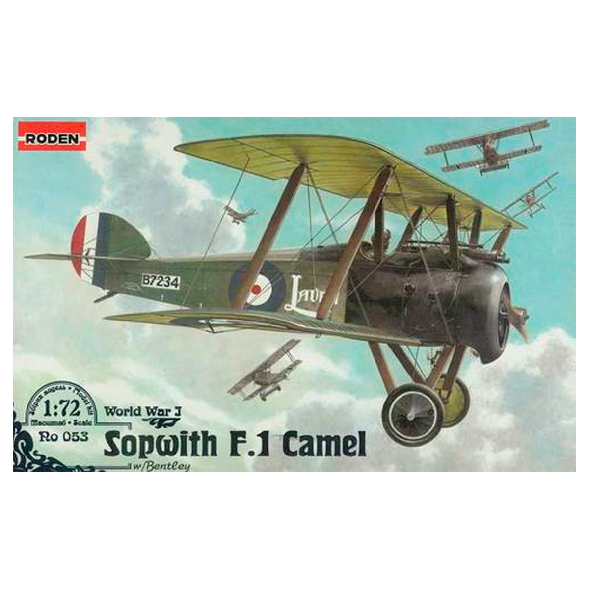 RODEN 1/72 Sopwith F.1 Camel w/Bentley