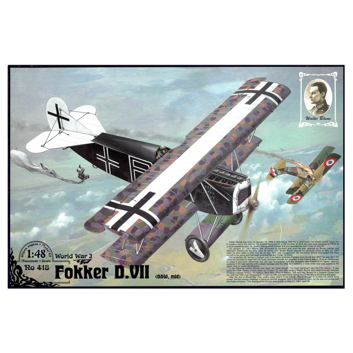 RODEN 1/48 Fokker D.VII (O.A.W.mid)