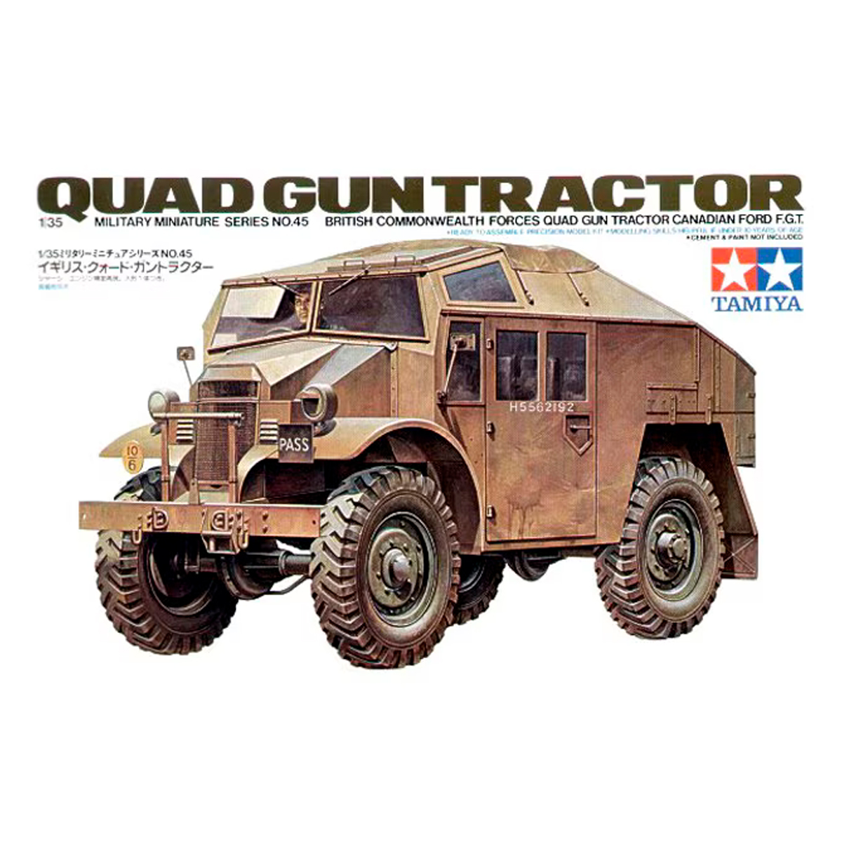 Tamiya 1/35 Quad Gun Tractor British Commonwealth Forces Quad Gun Tractor Canadian Ford F.G.T.