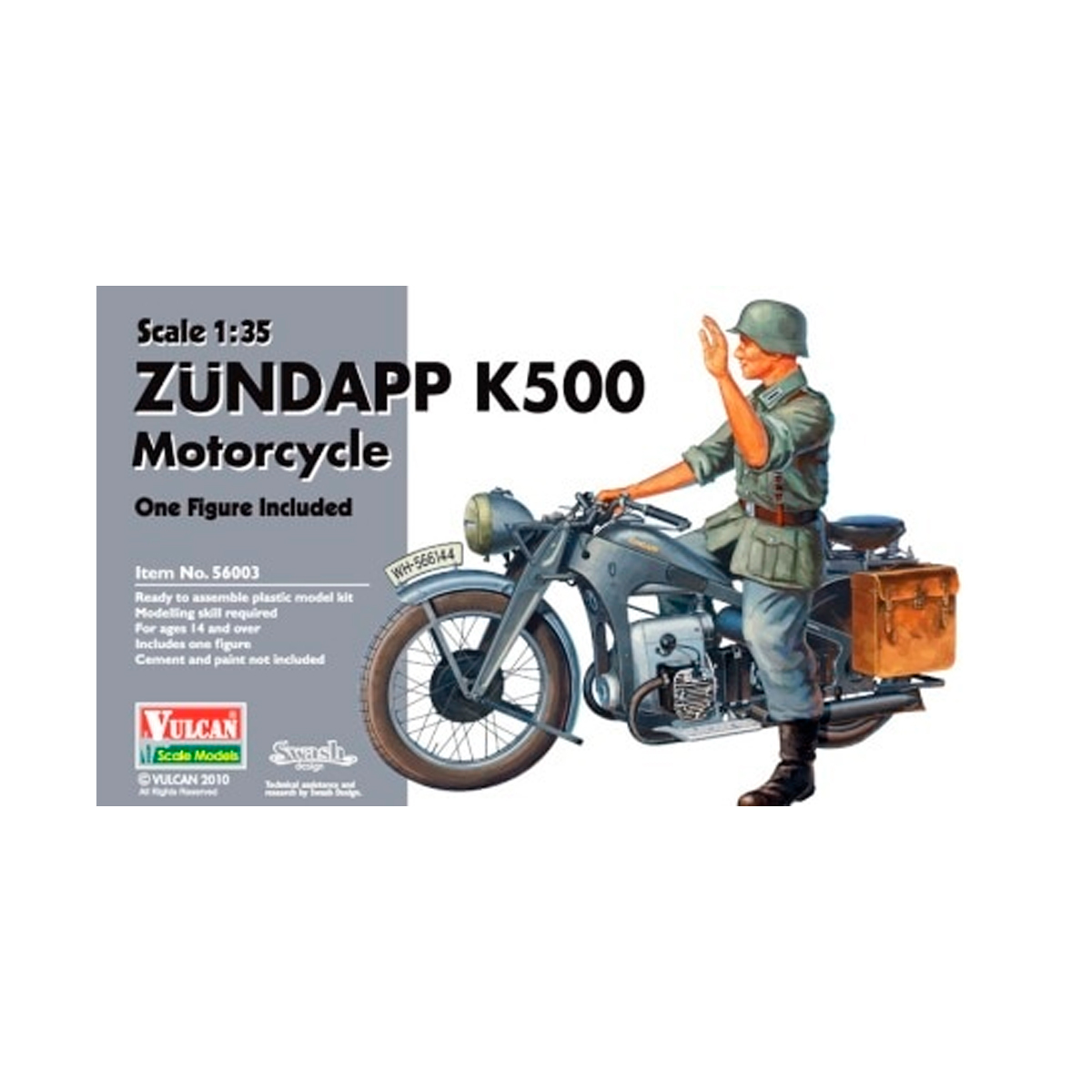 VULCAN 1/35 Zündapp K500 Motorcycle (One figure included)