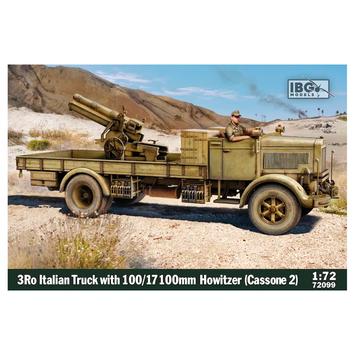 3Ro Italian Truck w/ 100/17 Howitzer (Cassone 2) 1/72