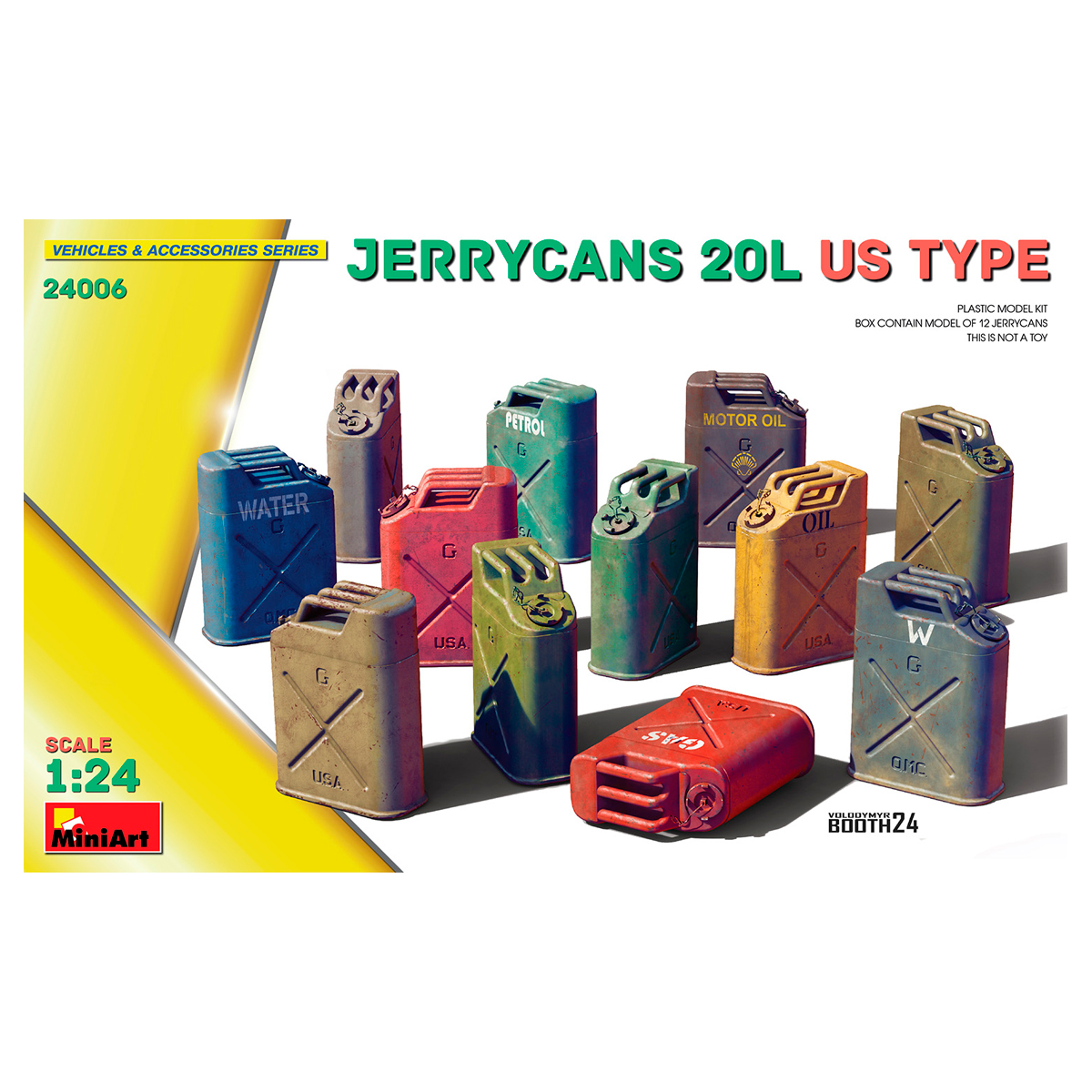 1/24 Jerrycans 20L US Type