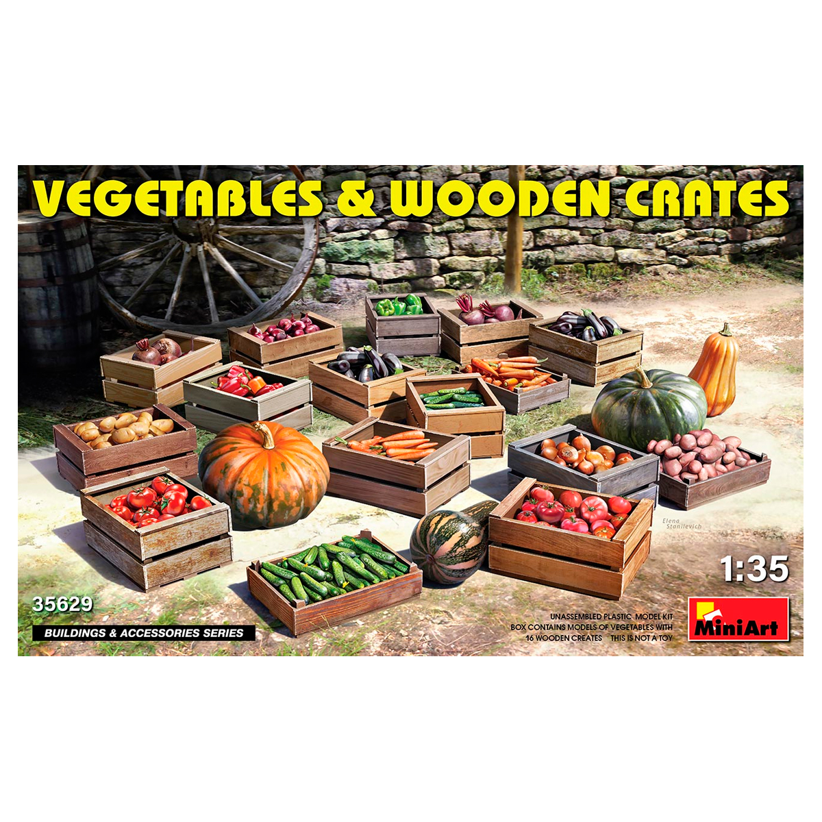 1/35 Vegetables & Wooden Crates