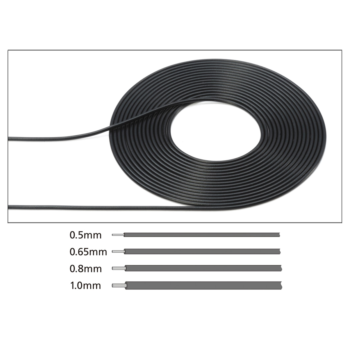 Cable 0.65mm OD Black