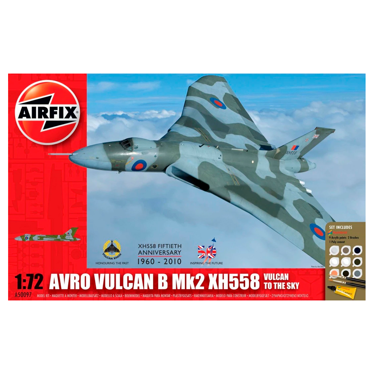 Airfix 1/72 Avro Vulcan B Mk.2 – XH558 Vulcan To The Sky (NO PAINTS INCLUDED / SIN PINTURAS)