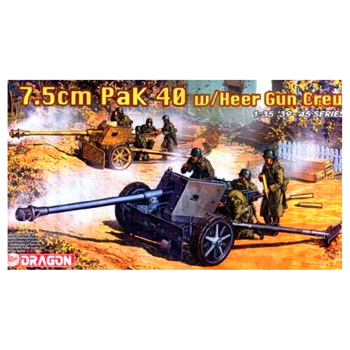 DRAGON 1/35 7.5cm PaK 40 w/Heer Gun Crew