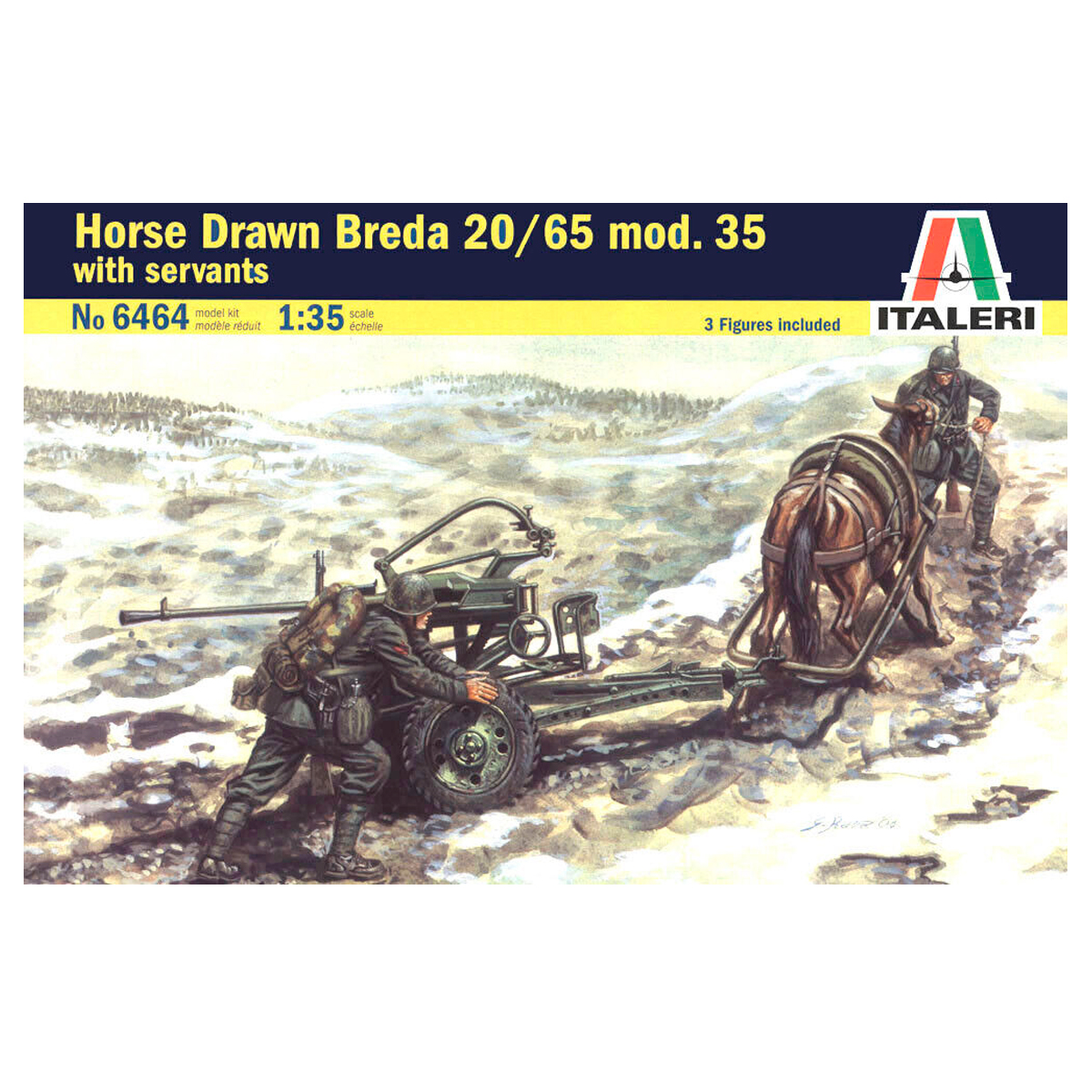 Italeri 1/35 Horse Drawn Breda 20/65 mod.35