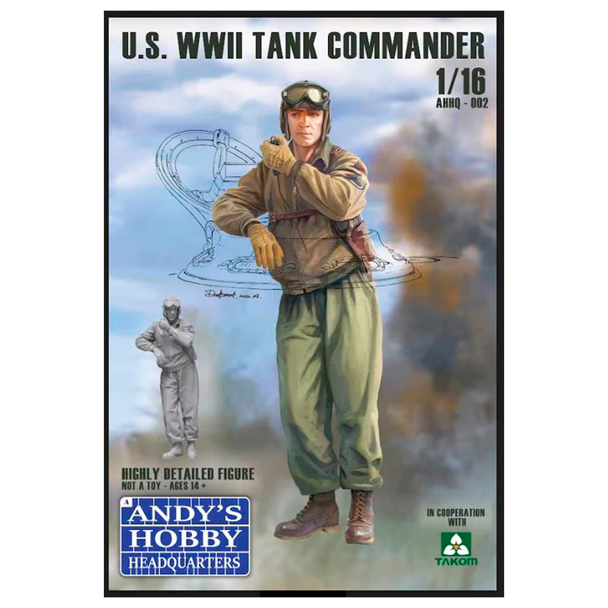 U.S. WWII Tank Commander 1/16