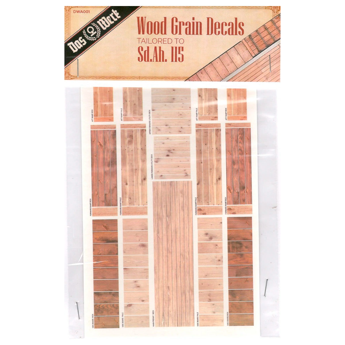 Wood Grain Decals for Sd.Ah.115 1/35