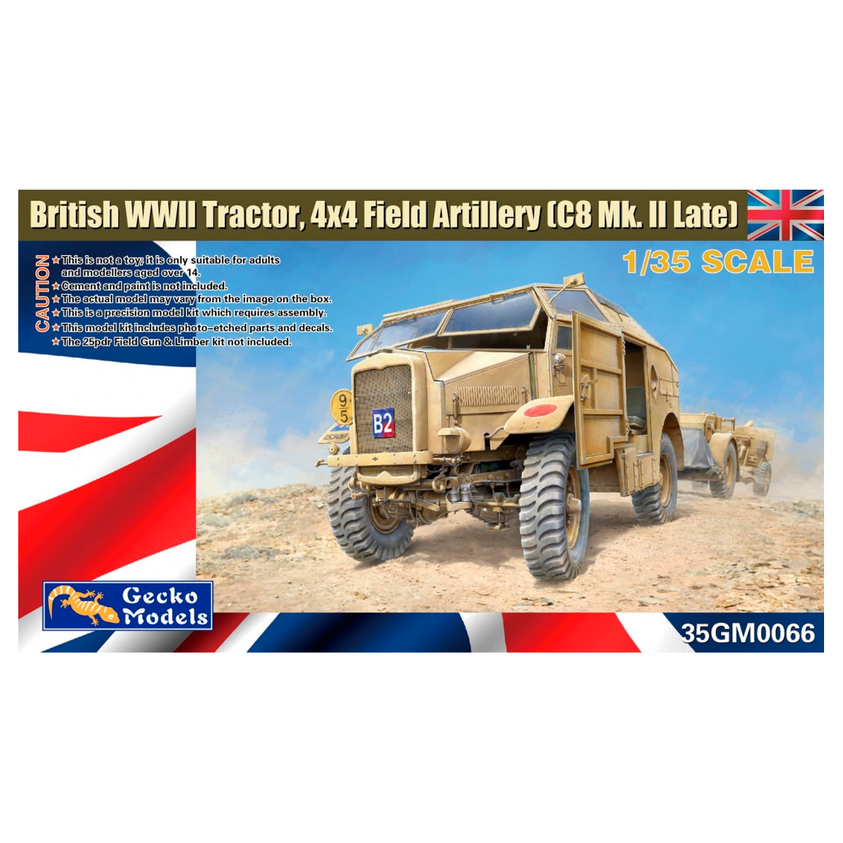 1/35 British WWII Tractor, 4×4 Field Artillery (C8 Mk.II Late)