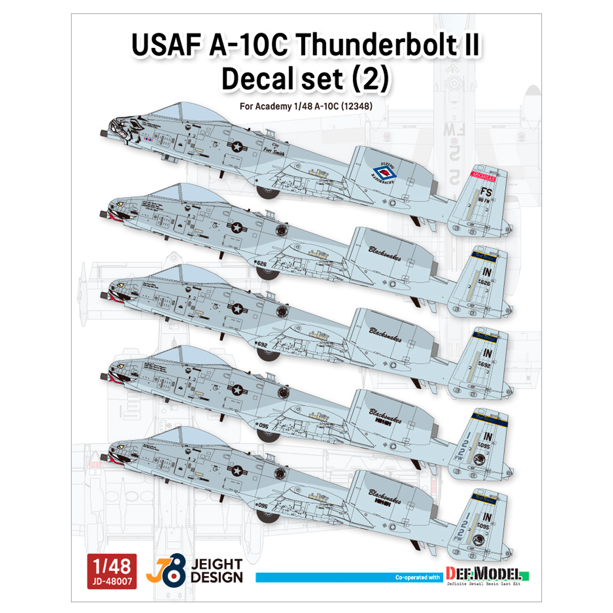 USAF A-10C Decal set (2) (for 1/48 Academy kit)