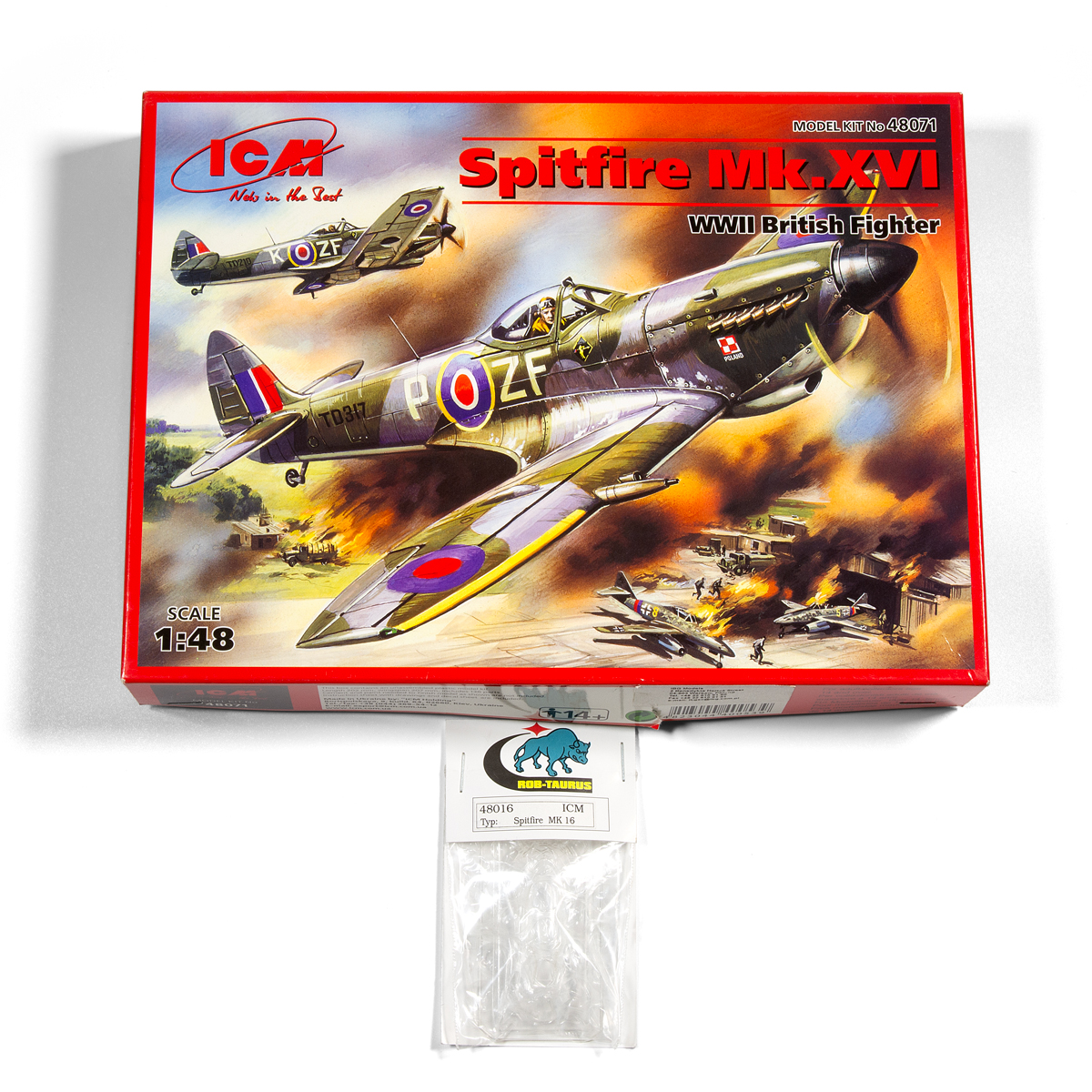 PACK 1/48 Spitfire Mk.XVI and Rob Taurus 48016 Spitfire Mk.16 detail set