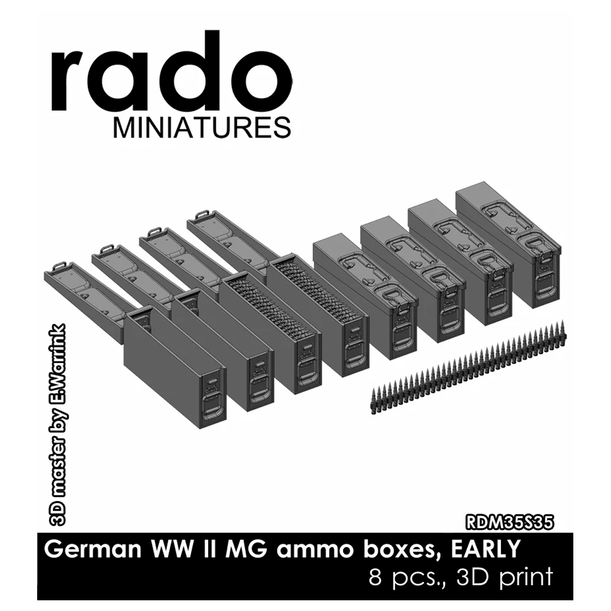 German WW2 MG ammo boxes, early 1/35