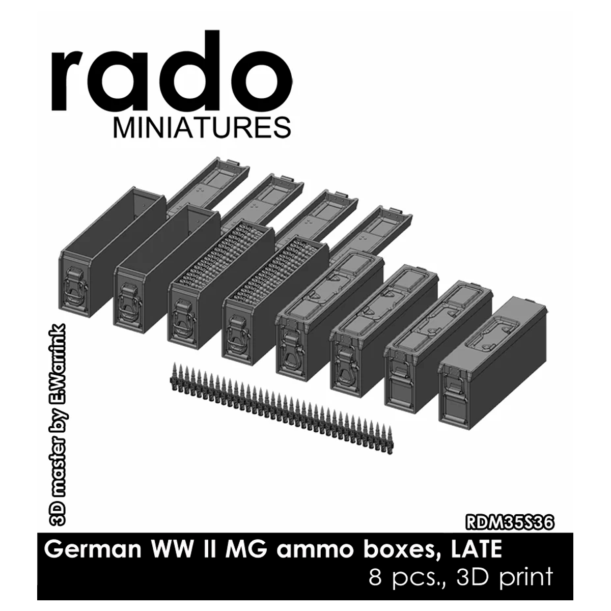 German WW2 MG ammo boxes, late 1/35