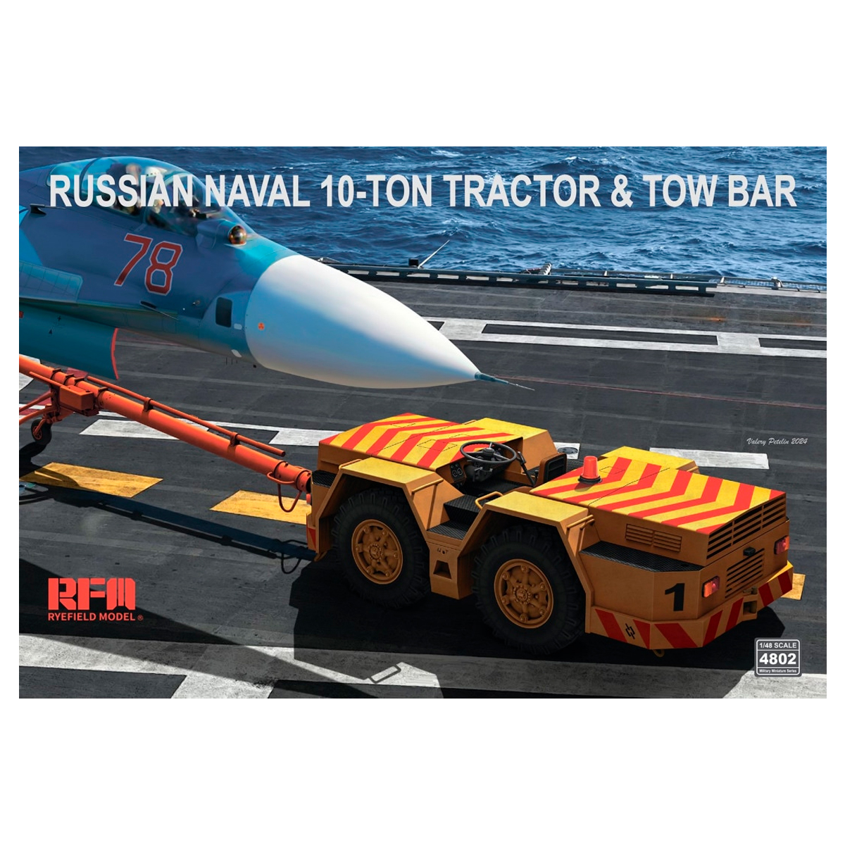 Russian Naval 10-ton Tractor and Tow Bar 1/48