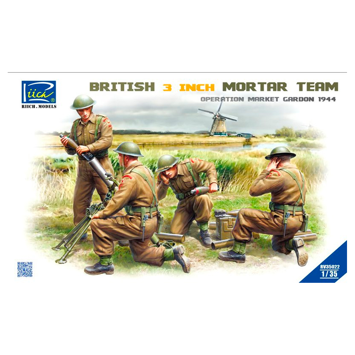 British 3 inch Mortar Team set (North West Europe) 1/35