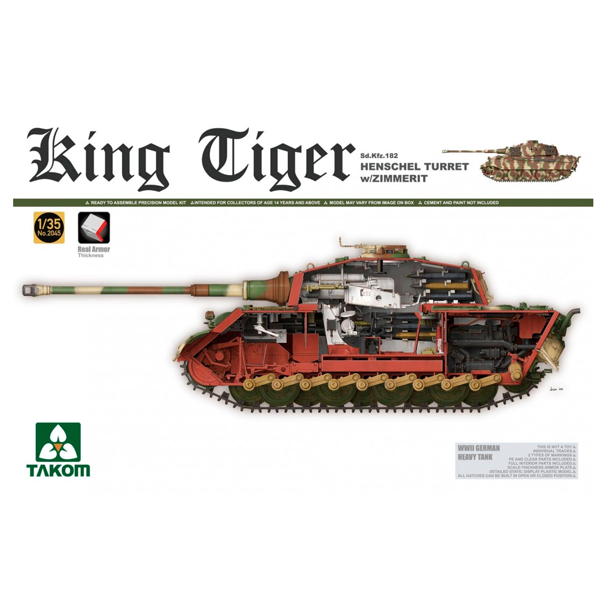 1/35 Sd.Kfz. 182 King Tiger Henschel Turret w/Zimmerit