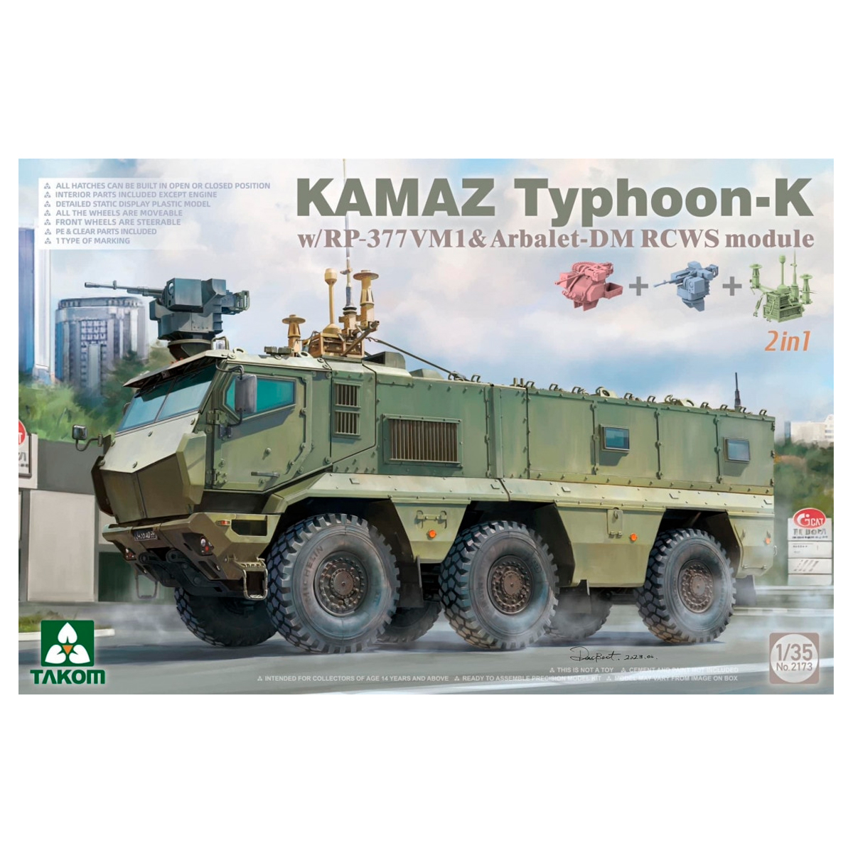 1/35 Kamaz Typhoon-K w/ RP-377VM1 & Arbalet-DM RCWS module