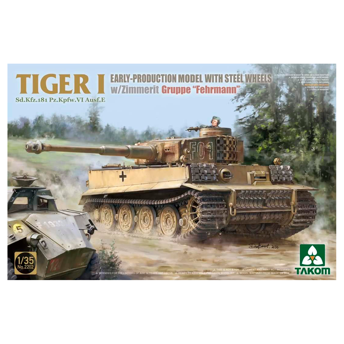 1/35 Tiger I Early Production Model with Steel Wheels w/zimmerit Gruppe “Fehrmann”