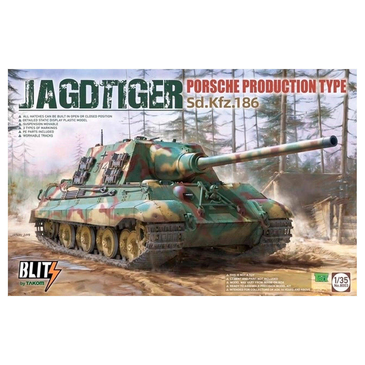 1/35 Jagdtiger Sd.Kfz. 186 Porsche Production type (Blitz)