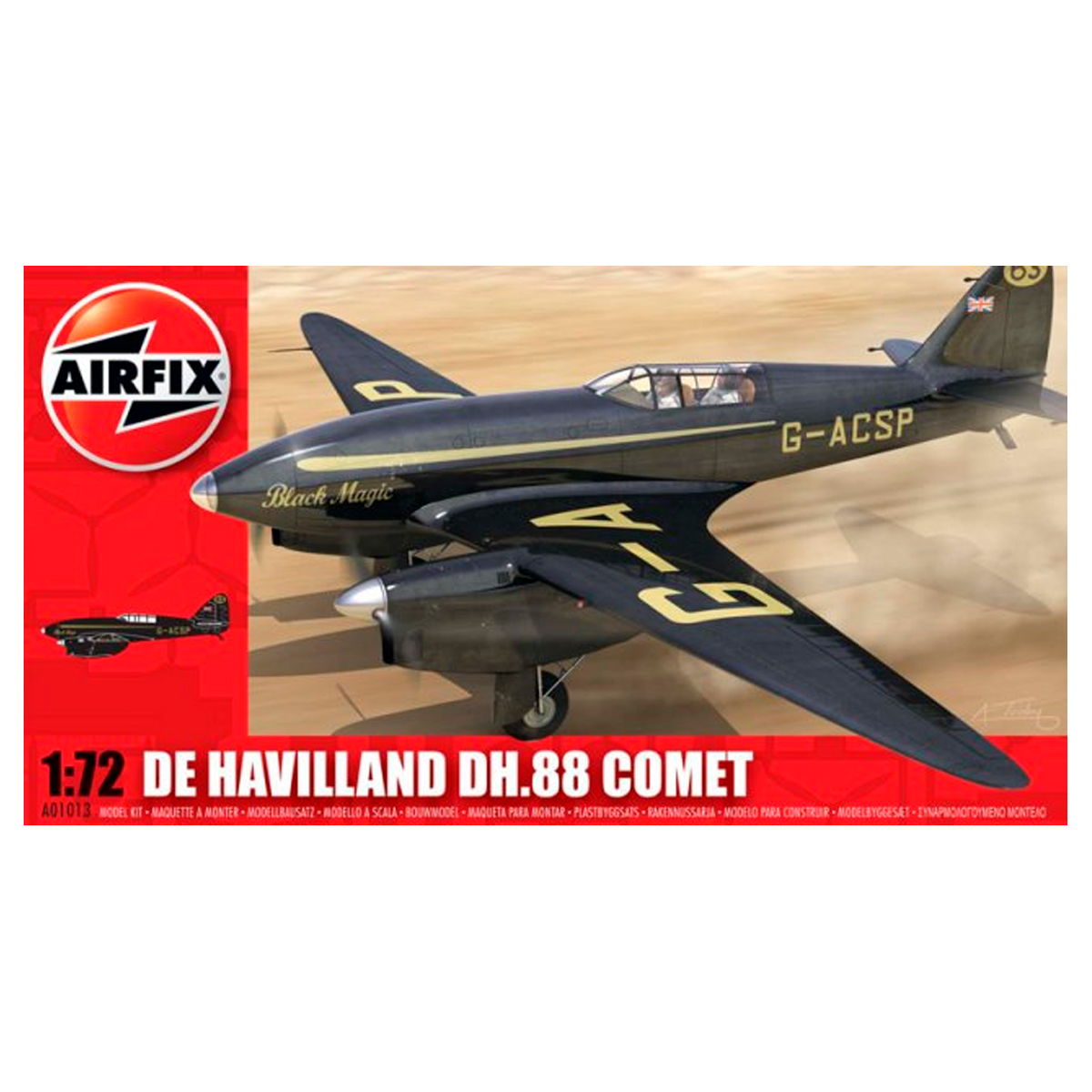 AIRFIX 1/72 De Havilland DH.88 Comet (Black Magic)