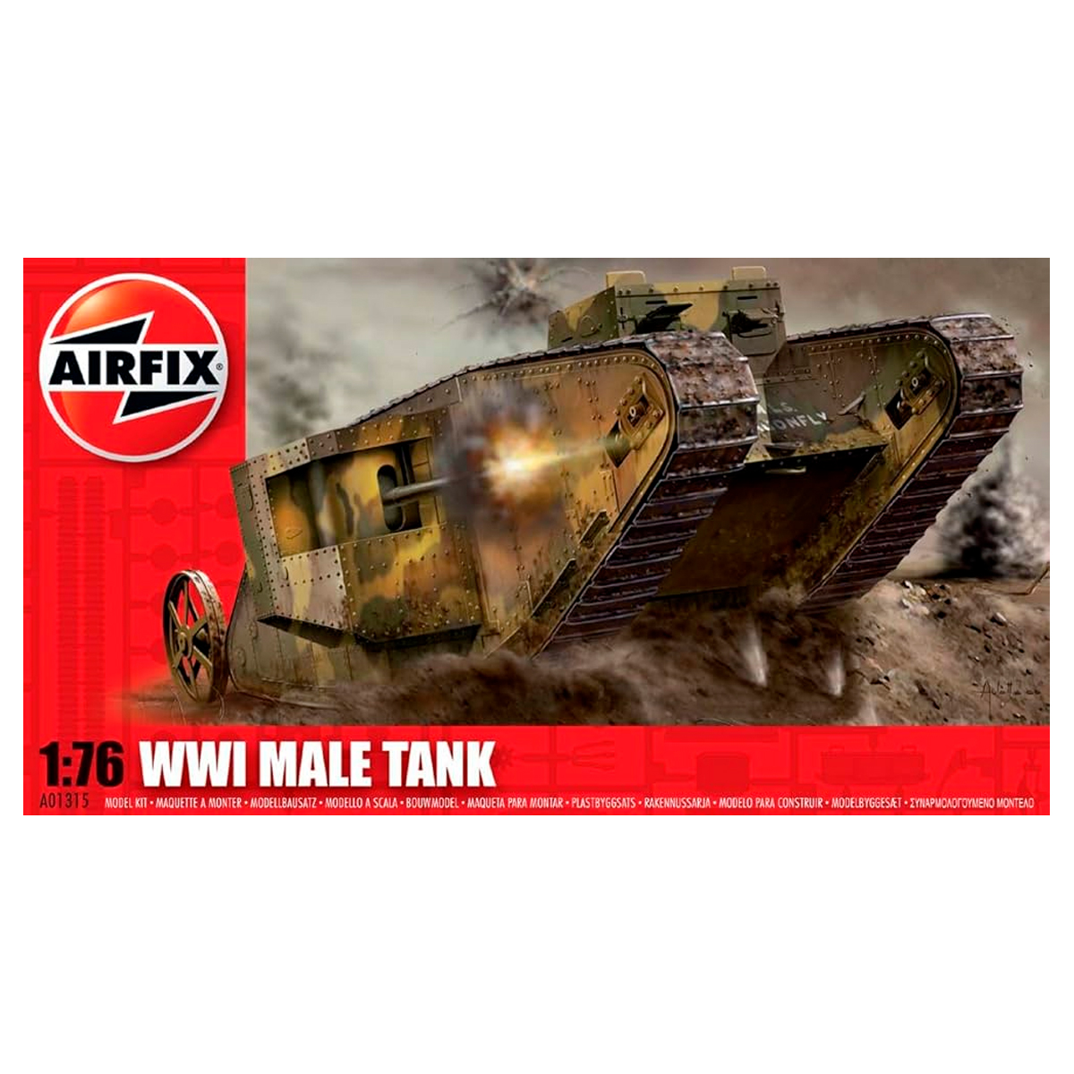 AIRFIX 1/76 WWI Male Tank