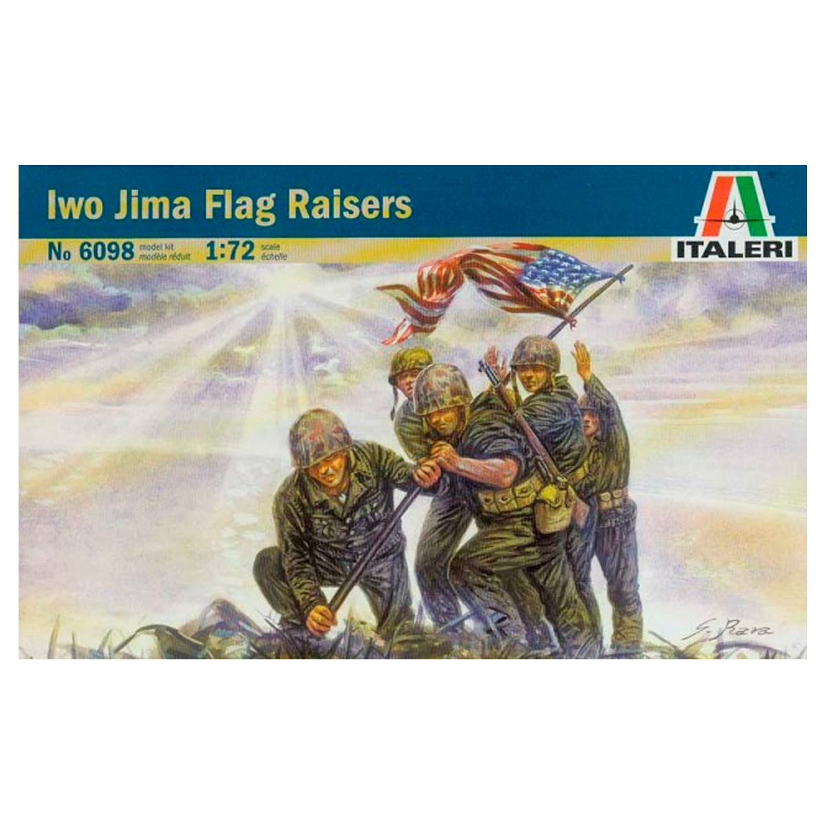 Italeri 1/72 Iwo Jima Flag Raisers WWII (originally Esci)