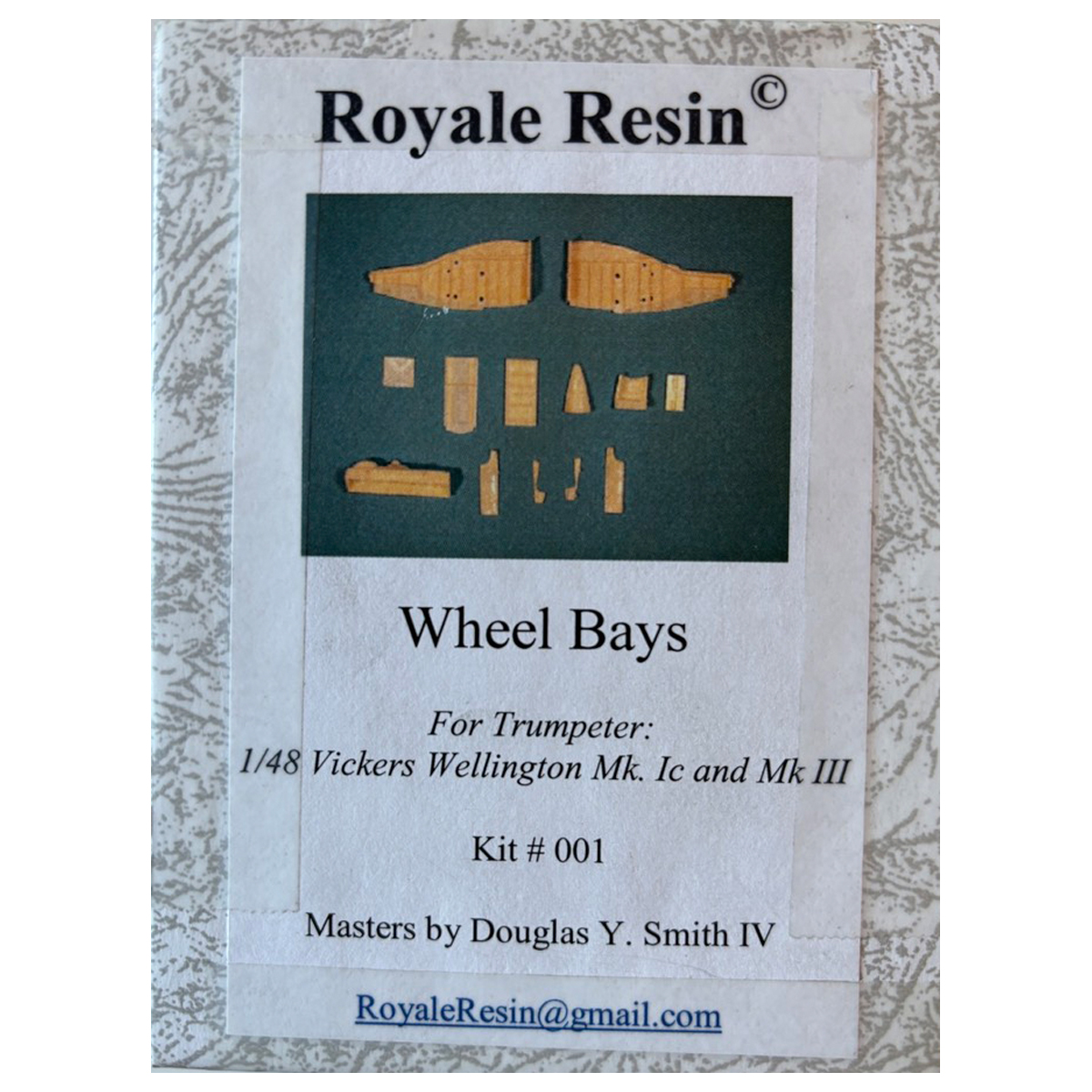 Royale Resin 1/48 Vickers Wellington Wheel Wells for Trumpeter