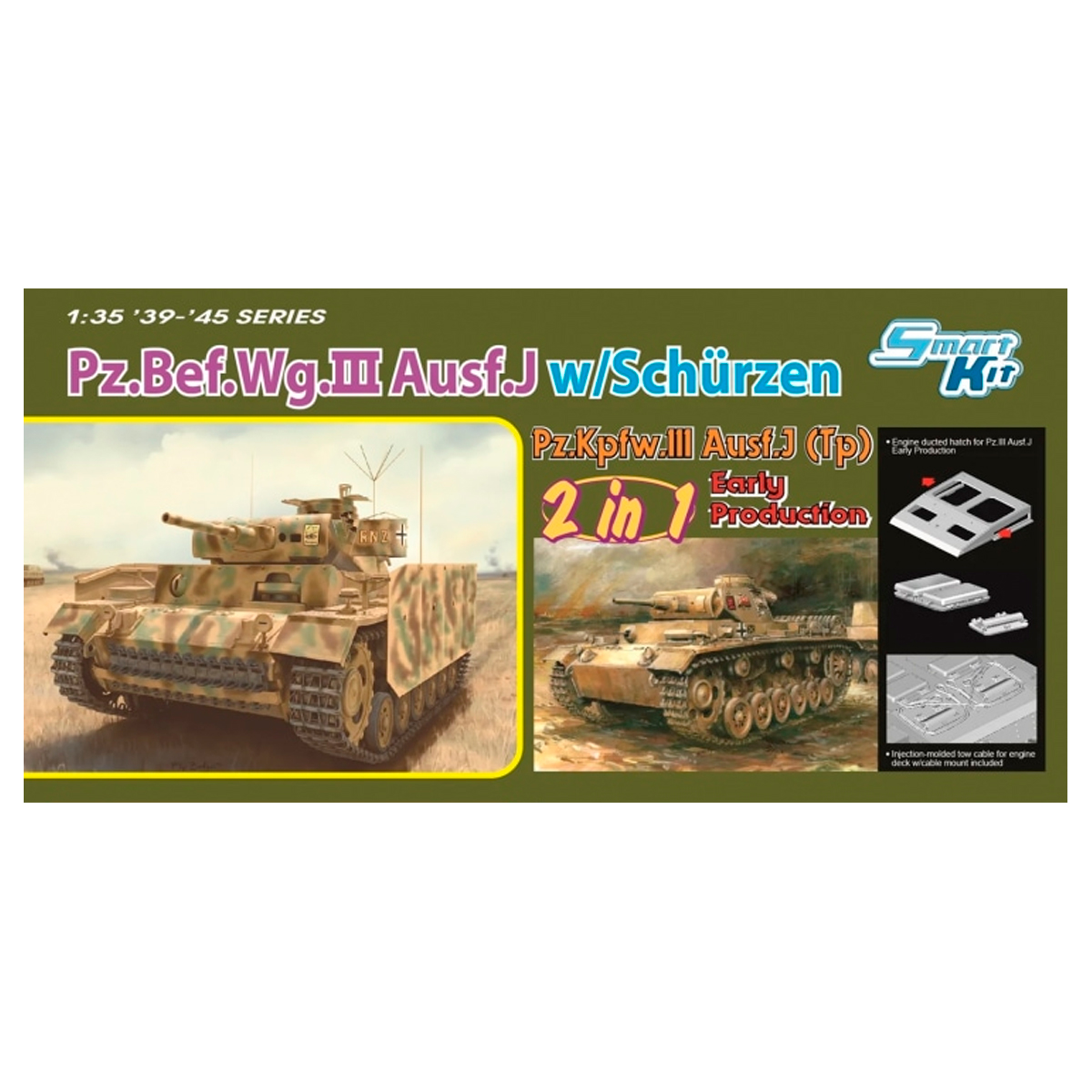 1/35 Pz.Bef.Wg.III Ausf.J / Pz.III Ausf.J (Tp) Early Production (2 in 1)