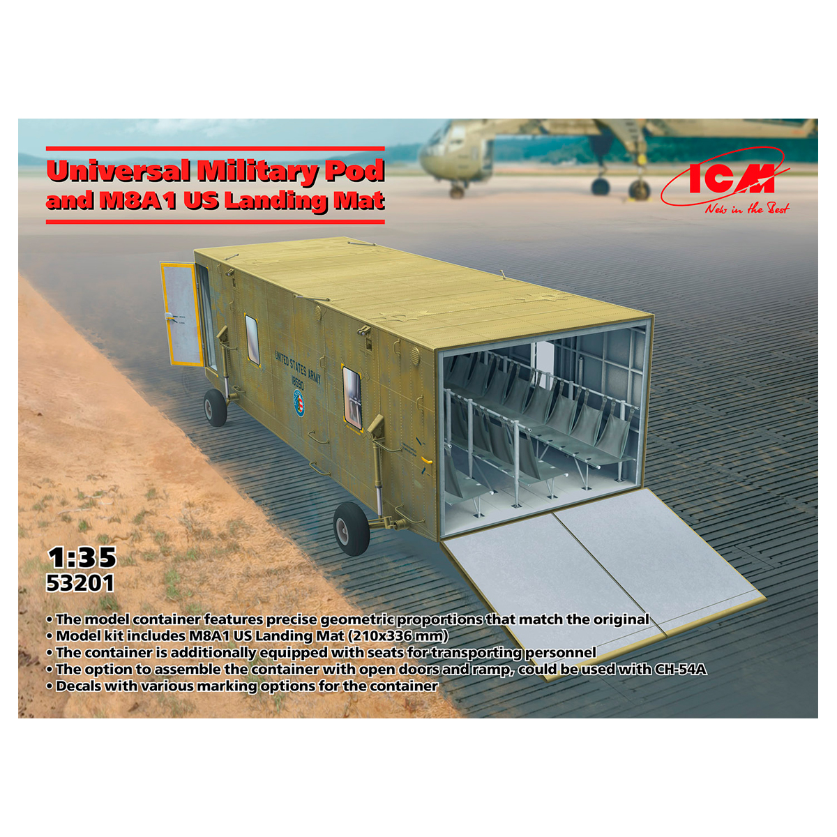 Universal Military Pod and M8A1 US Landing Mat 1/35