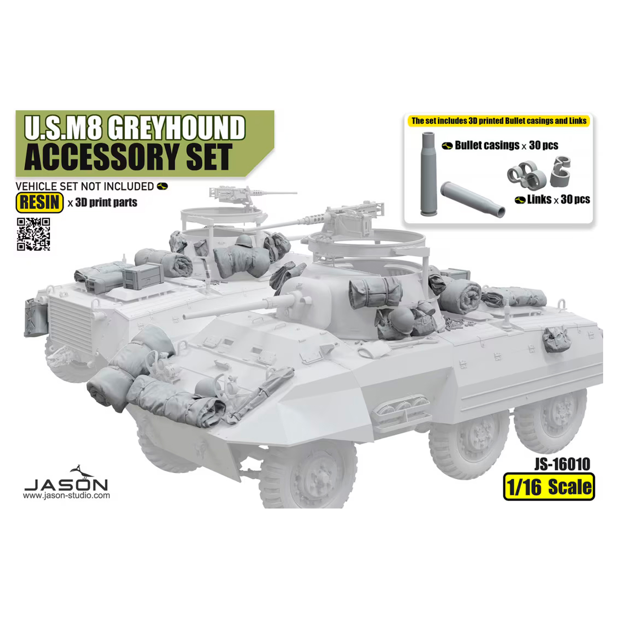 1/16 scale U.S.M8 Greyhound accessory set