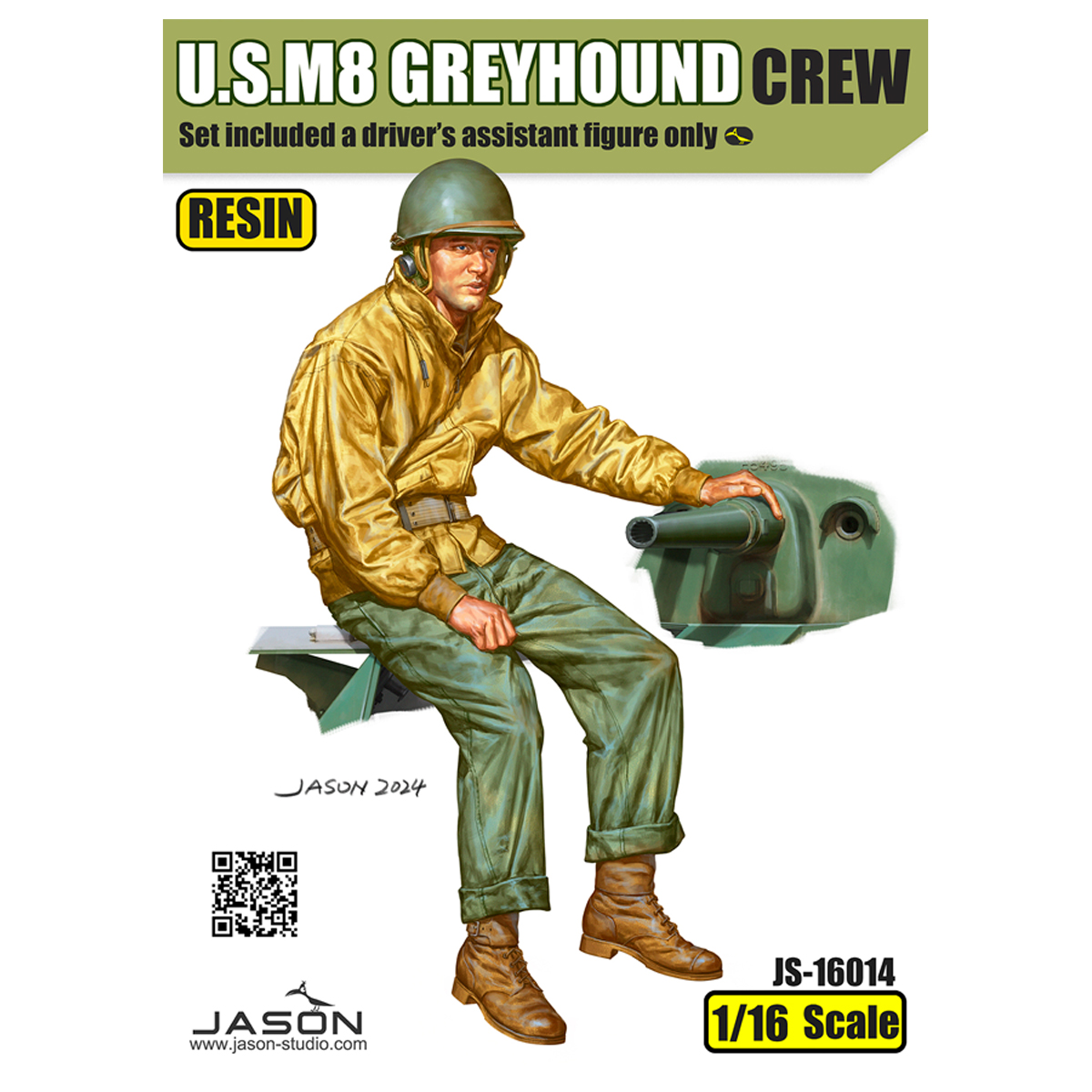 1/16 scale U.S.M8 Greyhound assistant figure