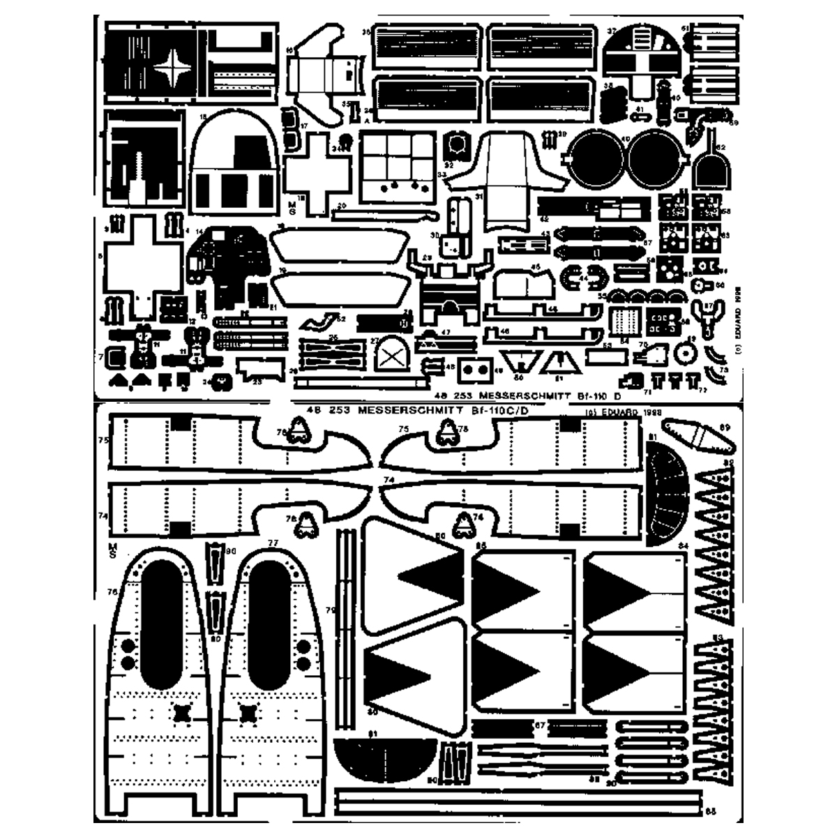 Eduard 1/48 Bf 110C/ D – Photo etched detail set