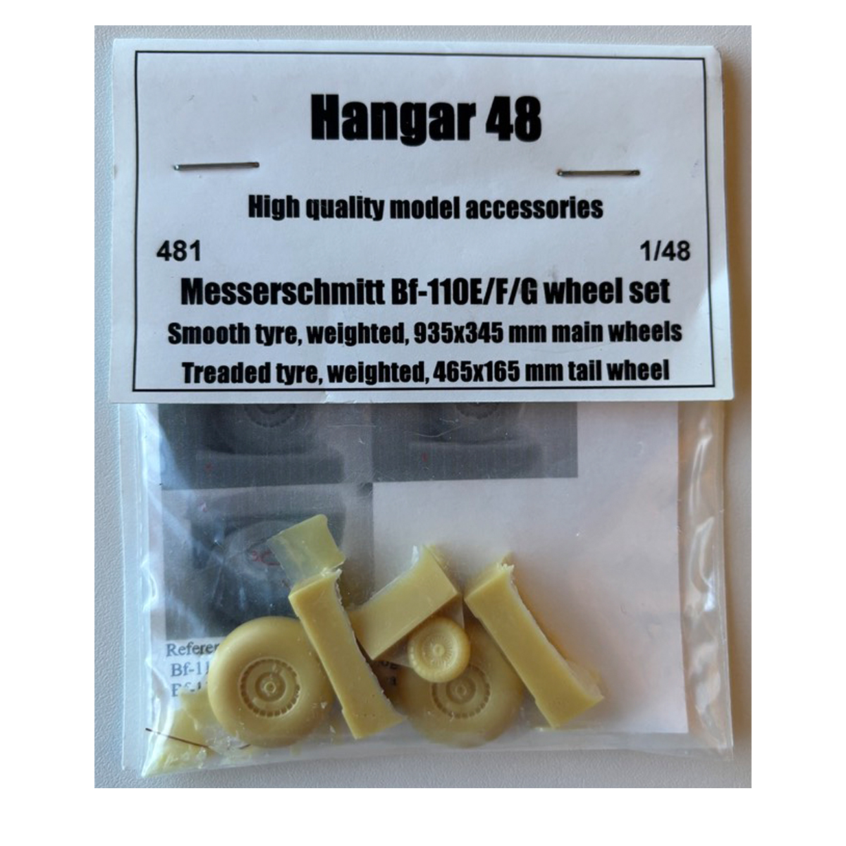 HANGAR 48 1/48 Messerschmitt BF-110E/F/G wheel set