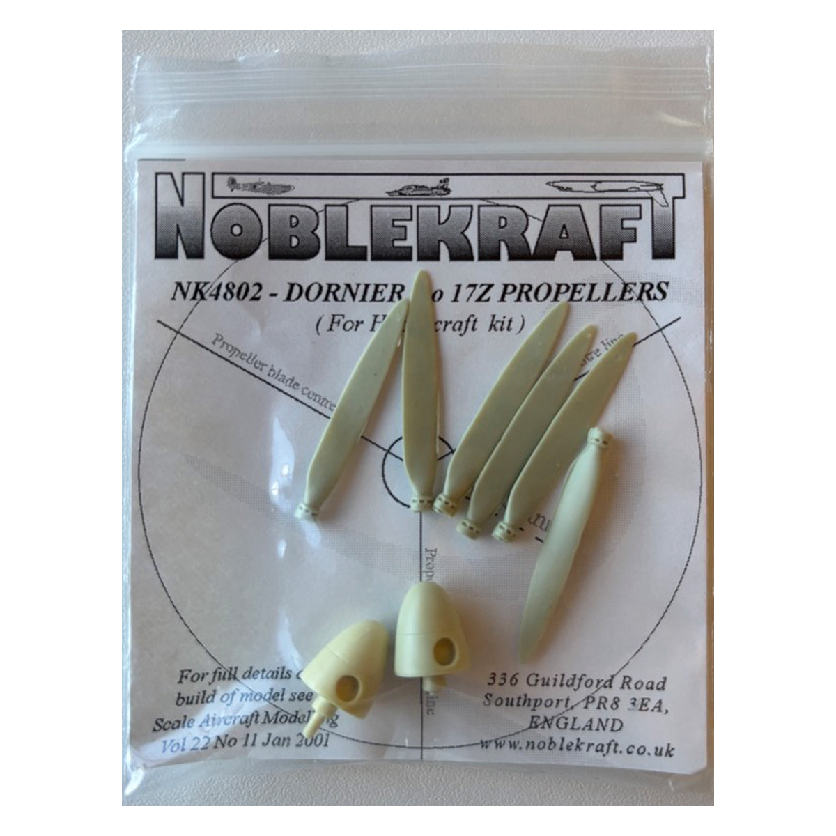 Noblekraft 1/48 Dornier Do 17 Spinner & Propellers for Hobbycraft