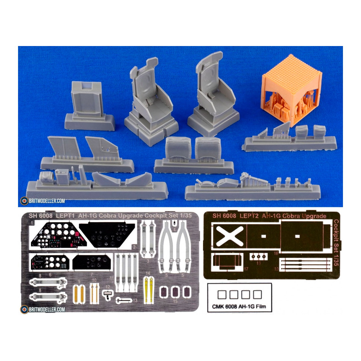 CMK 1/35 AH-1G Cobra Upgrade Cockpit Set 1/35 / for ICM kits