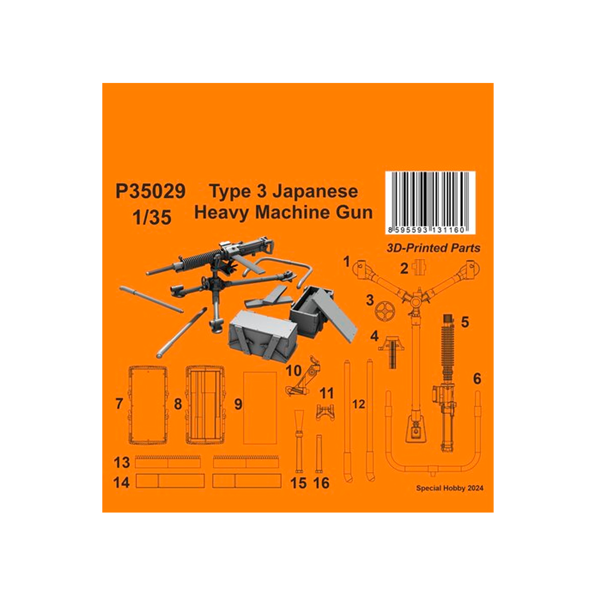 CMK 1/35 Type 3 Japanese Heavy Machine Gun