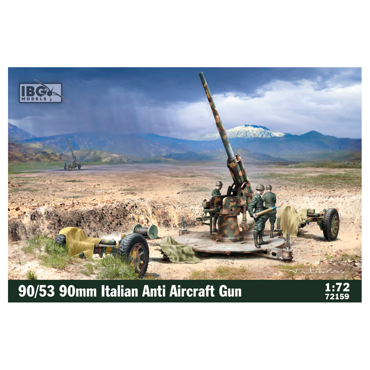 90/53 90mm Italian Anti Aircraft Gun 1/72