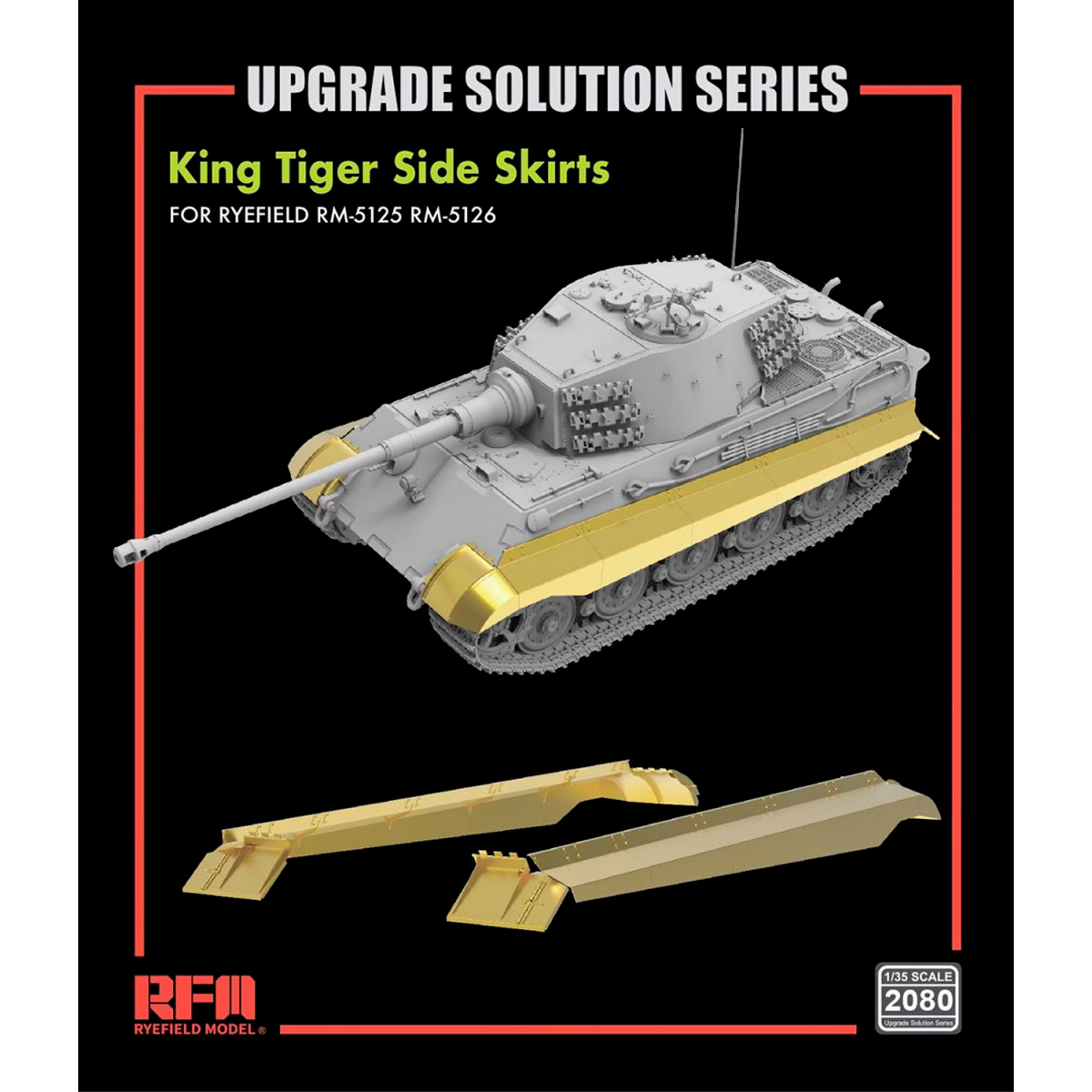 UpgradeSolution Set for King Tiger Side Skirts (5125, 5126) 1/35