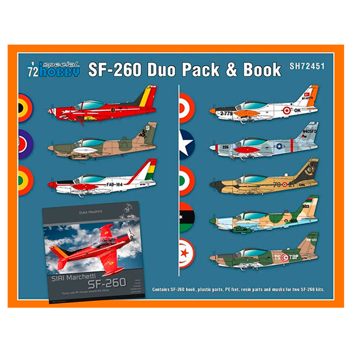 SIAI-Marchetti SF-260 Duo Pack & Book -. Limited Edition 1/72