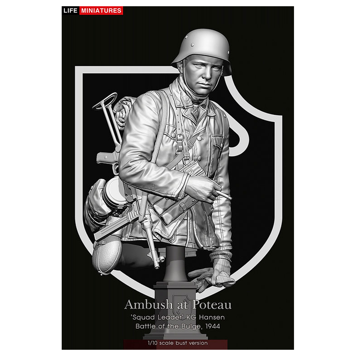 Life Miniatures – Ambush at Poteau ‘Squad Leader’ KG Hansen, Battle of the Bulge 1944 (1/10 bust)