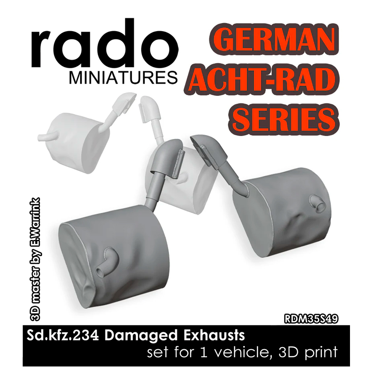 Sd.kfz. 234 Series Damaged Mufflers (for ALL) 1/35