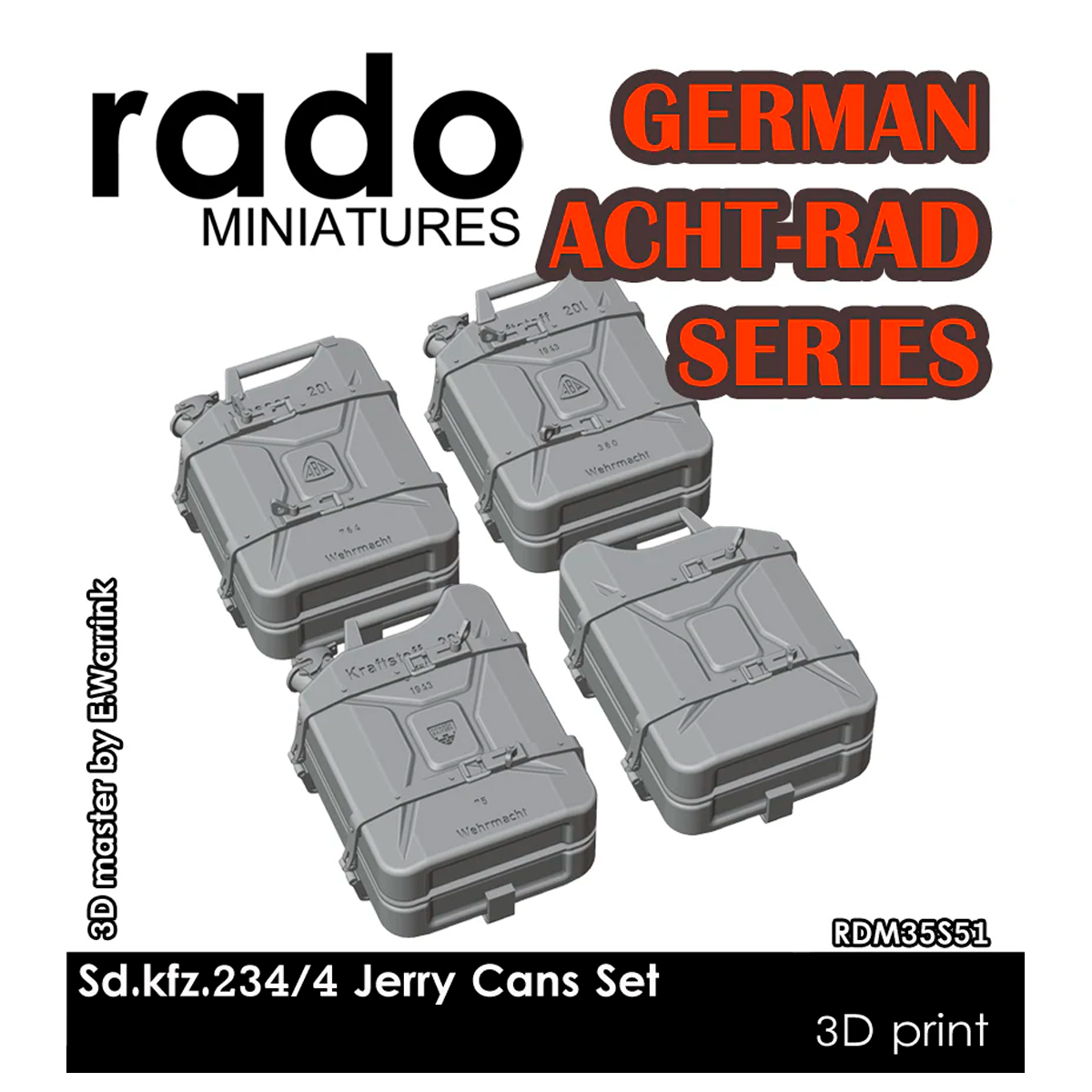 Sd.kfz. 234/4 4 Jerry Cans Set 1/35