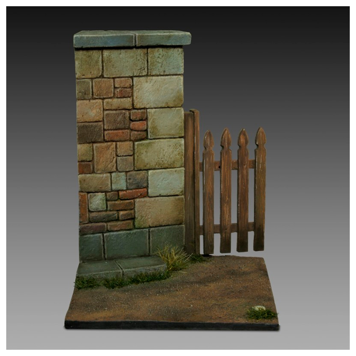 Base with wall and gate (1/35-1/32 scale)